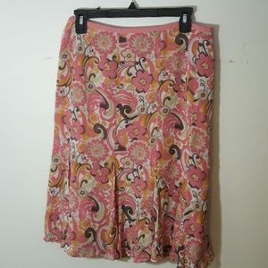 Sigrid Olsen Floral Skirt Size 8